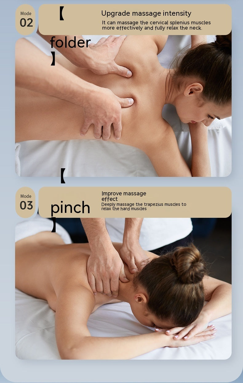 Shoulder And Neck Massage Instrument Neck Massager Neck Lifting Hot Compress Dredging Neck Trapezoid Muscle Clip Kneading ( Free Shipping UAE )