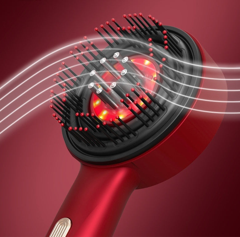Electric Massage Comb Home Scalp Drain Comb Red Light Anti-slip Hair Care Multi-functional Massage Comb ( Free Shipping UAE )